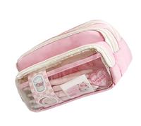 Vynetra Astuccio per matite ad alta capacità, impermeabile, organizer per pennarelli, borsa da viaggio, borsa per il trucco per scuola, ufficio, viaggi, custodia adatta agli studenti, A