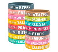 Vynetra Braccialetto in silicone multicolore incoraggiante leggero e impermeabile, accessorio per allenamenti di fitness, avventure all'aperto, braccialetti motivazionali in silicone, Misura unica