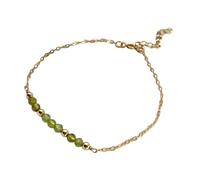 Vynetra Bracciialetti Nascita Regolabilli A 12 Mesi Braccialetti Da 3 Mm Gemsone Naturale Naturale 17+5 Cm Gioielli Pietre Prezose Regolabilli