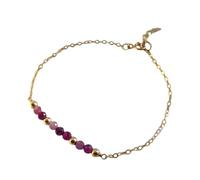 Vynetra Bracciialetti Nascita Regolabilli A 12 Mesi Braccialetti Da 3 Mm Gemsone Naturale Naturale 17+5 Cm Gioielli Pietre Prezose Regolabilli