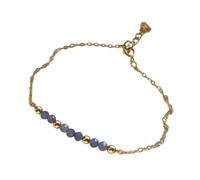 Vynetra Bracciialetti Nascita Regolabilli A 12 Mesi Braccialetti Da 3 Mm Gemsone Naturale Naturale 17+5 Cm Gioielli Pietre Prezose Regolabilli