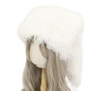 Vynetra Cappelli invernali leggeri Morbido Peloso Poliestere Texture Inverno Cappello Caldo Unisex Freddo Copricapo Accessorio Unisex Berretti, bianco, Taglia unica