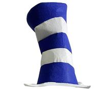 Vynetra Cappello da capitano militare con motivo a righe, costume da capitano con bordo grande, traspirante, per Halloween, carnevale e eventi a tema cosplay