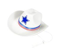 Vynetra Cappello da sole multiuso con tesa larga per protezioni solari Star Designs Independence Days Cappello per gli amanti delle attività all'aperto e le vacanze, bianco, Taglia unica