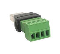 Vynetra Connettori USB senza saldatura USB2.0 Maschio a vite Terminali Adattatore Convertitore Per Progetti Cavo Dati Parte di Riparazione Terminali a Vite USB Adattatore Blocco