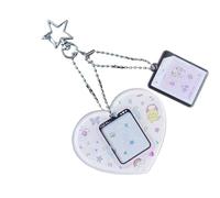 Vynetra Disegnato a mano Cartoon Acrilico Carte Titolare Keychain Cartoon Anelli Acrilici Per Gli Appassionati Popolari di Musica E Donne, C, Taglia unica