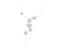 Vynetra Elegante collana lunga con ciondolo rotondo a forma di cuore, per donne alla moda e trendsetter, Gold-color, come descritto, come descritto