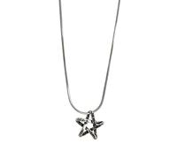 Vynetra Lettere Inglesi Hollow Cinque punte Stella Ciondolo Collane Per Le Donne Semplice Moda Gioielli Snake Bone Catena Collana