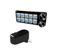 Vynetra Macro tastiere con la tastiera meccanica di gioco delle doppie manopole personalizzabili per i comandi complessi nelle postazioni di lavoro di gioco