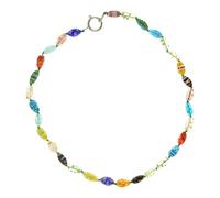 Vynetra Millefioris Collana di perline per le donne gioielli in vetro soffiato a mano Artigianato italiano Collana corta accessori per il collo gioielli da indossare tutti i giorni, Misura unica