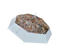 Vynetra Ombrello automatico trasparente con pittura a olio gatti modello riparo pioggia per gli appassionati di moda asciugatura rapida ombrelli ombrello aperto automatico, bianco, A