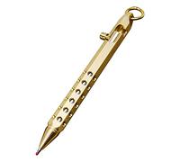Vynetra Penna gel fatta a mano in ottone massiccio retrò tascabile portatile esagonale Bolt Type Action School Stationery Penne per bambini