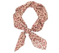 Vynetra Sciarpa da donna alla moda leopardi design sottile morbida e confortevole borsa decorativa cinturino decorativo modello unico come seta, rosa giallo, Taglia unica