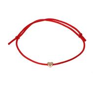 Vynetra Squisito braccialetto dell'amicizia con ciondolo a forma di cuore cabala, regolabile, corda rossa per adulti