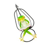 Vynetra Statuina a forma di rane in stile cartone animato, semplice da appendere, decorazione per esterni, adatta per terrazze, giardini, giardini e famiglie