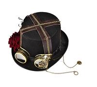 Vynetra Steampunk Uomini Cappello Con Occhiali Gay Top Hat Gothic Steampunk Top Per Gli Uomini Carnevale Nightclub Cappelli di Halloween