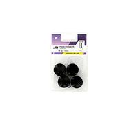 VYNEX Punta Avvolgente in plastica Nera, Diametro: 25 mm, 4 Pezzi, Sconosciuto, Taglia Unica