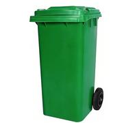 Vyntyra Bidone Raccolta Differenziata con Coperchio e Ruote per Esterni,Pattumiera per Raccolta Differenziata, Resiste a Tutte Le Temperature, per Interni ed Esterni(Green,100L)