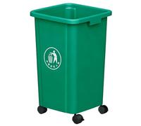 Vyntyra Bidone Raccolta Differenziata,Ruote per Uso Esterno,Plastica Resistente,Indeformabile e Impilabile, Resiste a Tutte Le Temperature, Interni ed Esterni(Green,80L)