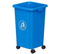 Vyntyra Bidone Raccolta Differenziata,Ruote per Uso Esterno,Plastica Resistente,Indeformabile e Impilabile, Resiste a Tutte Le Temperature, Interni ed Esterni(Blue,100L)