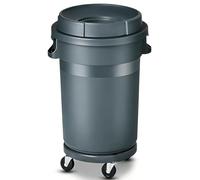 Vyntyra Bidone Spazzatura Esterno，Pattumiera for Raccolta Differenziata,Indeformabile e Impilabile, Resiste a Tutte Le Temperature, Esterni，Interni, Hotel, Giardino, Supermercato(B,120L)