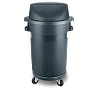 Vyntyra Bidone Spazzatura Esterno，Pattumiera per Raccolta Differenziata,Indeformabile e Impilabile, Resiste a Tutte Le Temperature, Esterni，Interni, Hotel, Giardino, Supermercato(B,85L)