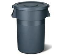 Vyntyra Cestino for rifiuti, robusto e resistente, pattumiera rotonda, contenitore for la raccolta differenziata, impilabile, contenitore for rifiuti da esterno, pattumiera in plastica(A,120L)