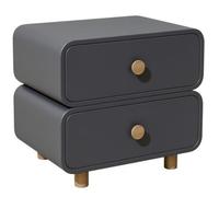 Vyntyra Chest of drawers with 2 drawers,Auxiliary table,Solid wood legs(Dark gray,50cm)