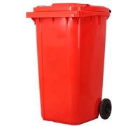 Vyntyra Contenitore for rifiuti da esterno, resistente agli agenti atmosferici, for uso interno/esterno for paesaggisti/edilizia/ristoranti/retro casa/uffici/magazzini(Red,100L)