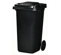 Vyntyra Immondizia for esterni con ruote, contenitore for rifiuti for esterni, for paesaggisti/edilizia/ristoranti/retro casa/uffici/magazzini(Black,240L-A)