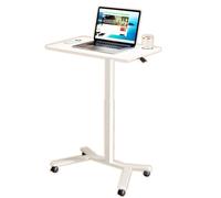 Vyntyra Mobile Podio per Laptop su Ruote, Supporto Portatile, Altezza Regolabile, pulpito per Conferenze Robusto E Durevole, Pulpiti da Chiesa Portatili Podio per Chiese, Aule, Seminari, caffè(White)