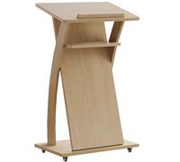 Vyntyra Podio in Legno con Ruote,Pulpito per Conferenze, Tavolo per Presentazioni, Scrivania per Discorsi Pubblici, per scuole, Case, seminari e chiese