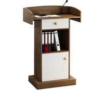 Vyntyra Podio per Conferenze,Leggio, Podio, Pulpito per Conferenze, Tavolo per Presentazioni, Scrivania per Discorsi Pubblici,per Chiesa, Aula, in Legno(Walnut)