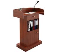 Vyntyra Podio per Conferenze,Leggio, Podio, Pulpito per Conferenze, Tavolo per Presentazioni, Scrivania per Discorsi Pubblici,per Chiesa, Aula, in Legno(Mahogany)