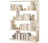 Vyntyra Scaffale for libri, libreria reversibile, scaffali aperti, libreria in piedi, for ufficio domestico, soggiorno, camera da letto, studio(White,4-90)