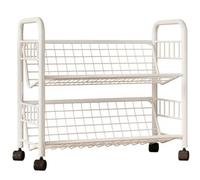 Vyntyra Scaffale for libri, scaffale aperto, scaffale for libri girevole a 360 gradi, piccola libreria in metallo(White,2nd floor)