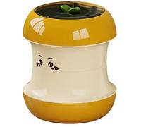 Vyntyra Stabile pattumiera in plastica, raccolta differenziata, con coperchio e ruote, adatta for camere da letto, soggiorni, sale da pranzo(Yellow,A)