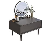 Vyntyra Toeletta Trucco con Cassetti, Comò per Camera da Letto in Legno, Gambe in Metallo,in Legno,Moderno, per camera da letto, soggiorno(Dark gray,60)