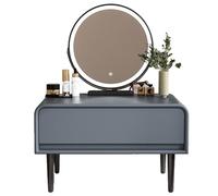 Vyntyra Toeletta Trucco con Cassetti, Comò per Camera da Letto in Legno, Gambe in Metallo,in Legno,Moderno, per camera da letto, soggiorno(Slate blue,50)