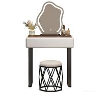 Vyntyra Toeletta Trucco con Cassetti, Comò per Camera da Letto in Legno, Portagioielli,Ampio piano di lavoro,Ampio spazio di archiviazione,Gambe in Metallo,Assemblaggio facile(White,60)