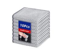 VYNZOR 10 Pezzi Strofinacci in Filo Metallico, Non Graffia Pentole e Superfici di Cucina, Straccio Riutilizzabile con Asciugatura Rapida, Per Pulizia a Secco e Bagnato, 20x20 cm