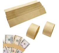 VYNZOR 100 Pezzi Fascette per Banconote Autoadesive 192 x 29 mm Bundles Denaro Fasce per Banconote Autoadesivi Fascette Banconote Resistenti Bande Autoadesive per Negozi Uffici e Banche