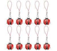 VYNZOR 12 Ciondoli Coccinella per Bomboniere, Portachiavi Portafortuna per Laurea o Prima Comunione, Ideale come Regalo di Natale o Compleanno, Charm Decorativi per Donne e Bambini