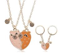 VYNZOR 2 Collane dell'Amicizia, Ideali per Due Ragazze, Collane Migliori Amiche con Ciondolo a Forma di Cuore (Regolabile, Elegante)