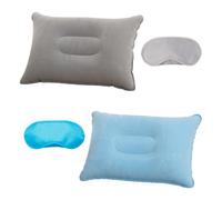 VYNZOR 2 Pezzi Cuscino Gonfiabile da Viaggio e Campeggio, Morbido Supporto per Collo e Schiena, Compagno Ideale per Trekking, Aereo, Auto, Ufficio e Relax in Casa