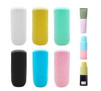 VYNZOR Accessori Viaggio, 6 Pezzi Mini Size da Viaggio Prodotti, Manicotti in Silicone Antiperdita, Copribottiglie Riutilizzabili per Shampoo Bagnoschiuma, Ideale per Viaggi e Bagaglio a Mano