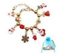 VYNZOR Calendario Avvento Bambina con Bracciale e 10 Charm, Regalo di Natale 2025 per Bambine, Idea Regalo Originale con Ciondoli Tematici e Sacchetto in Velluto