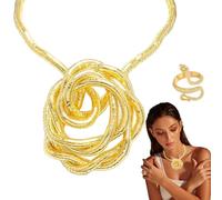 VYNZOR Collana Snake Donna in Oro Elegante, Ciondolo Serpente, Braccialetto Multiuso Regolabile, Gioiello Regalo Perfetto per Compleanno, Festa, Donna