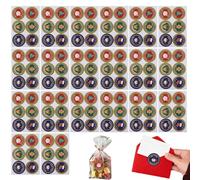 VYNZOR Collezione di 120 Etichette di Natale, Adesivi per Regali, Buste e Decorazioni, 6 Disegni su Carta Kraft, Ideale per Confezione Regali Natalizi e Lavoretti Manuali