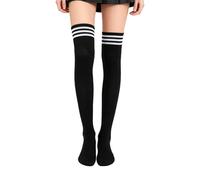 VYNZOR Donna Extra Lunghi Calzini da Ginocchio Coscia Alta Calze Sopra il Ginocchio a Righe Casual Calze Lunghe Donna Calze Alte fino alla Coscia